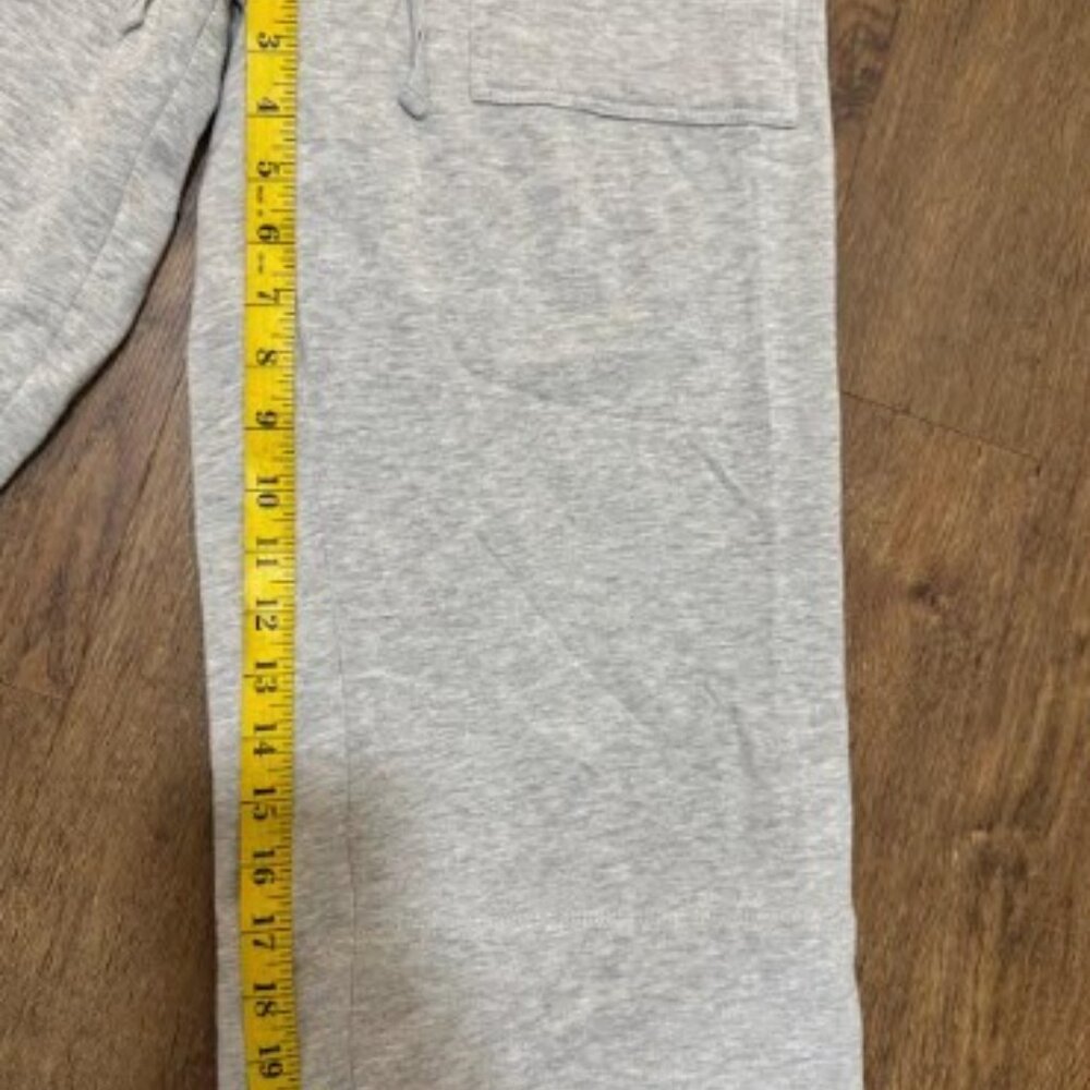 Quince SuperSoft Fleece Cropped Wide Leg Pants in Heather Gray - Picture 2 of 9